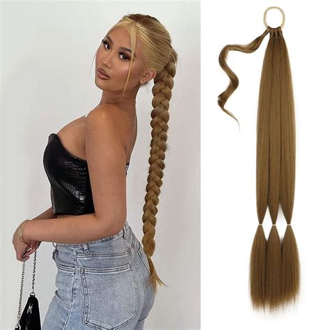 blonde ponytail extensions|More.